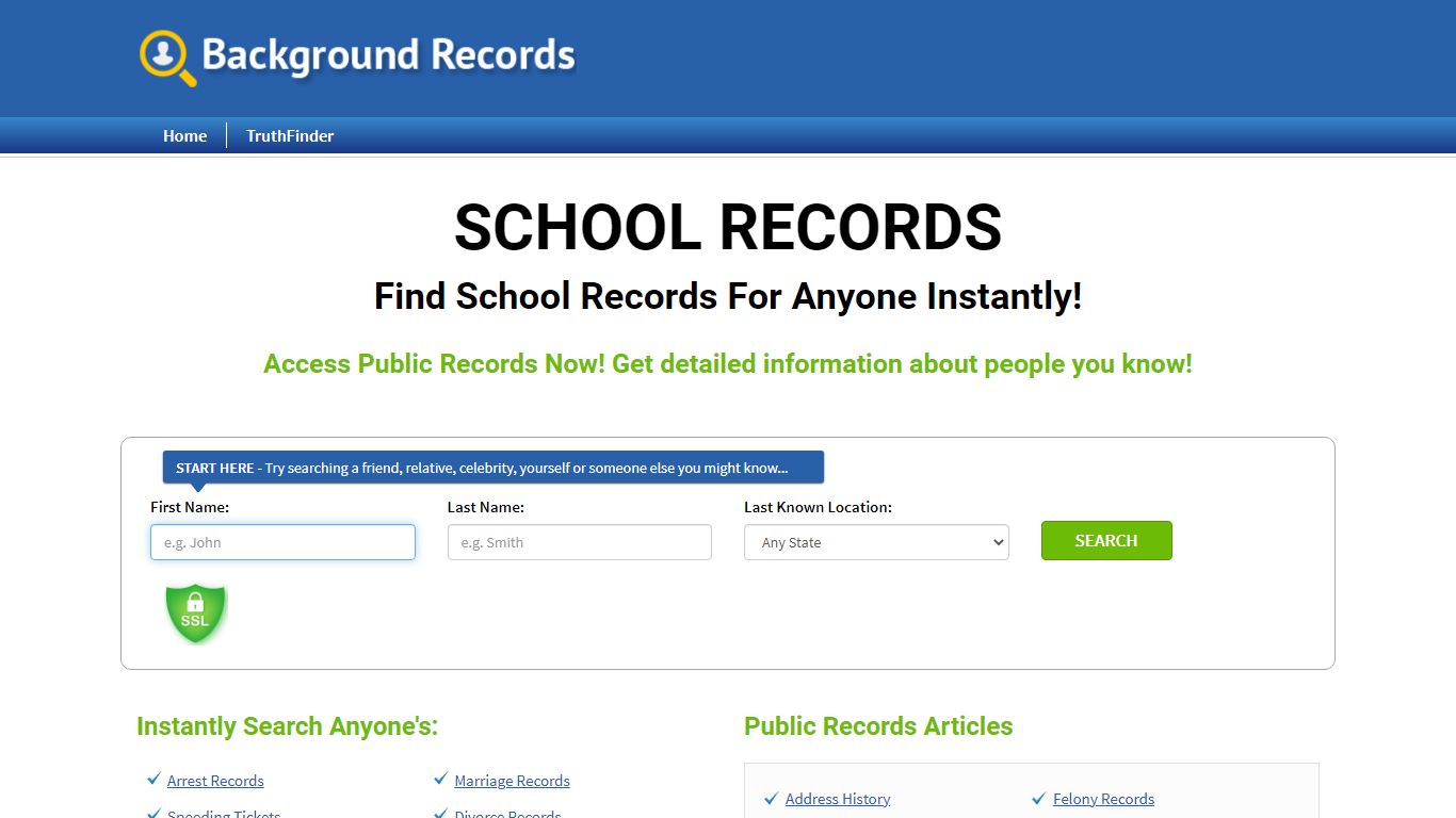 Find School Records For Anyone - Background Records